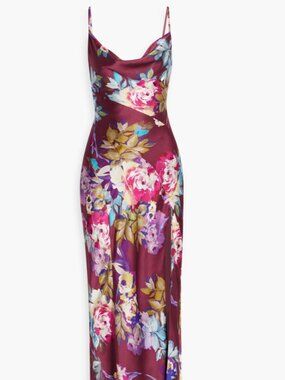 NICHOLAS Floral-print 100% Silk Dress Size 4